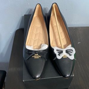 Coach annabel leather ballet shoes